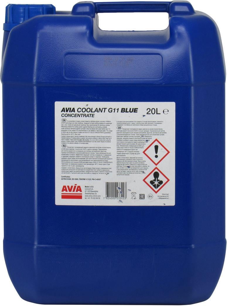 Антифриз концентрат Avia G11 от -50 до +120 20 л Blue (0100519)