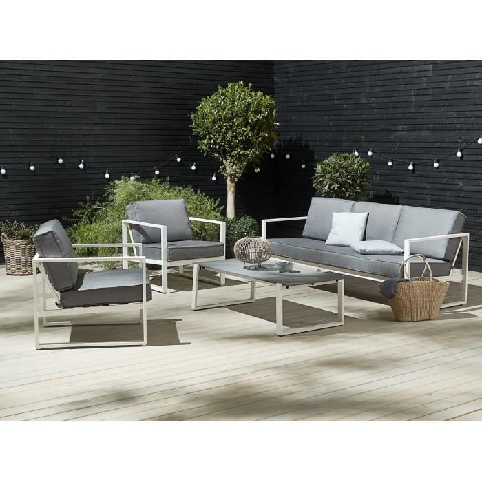 Комплект уличной мягкой мебели в стиле Loft с металлическим каркасом Серый (KS-1133)