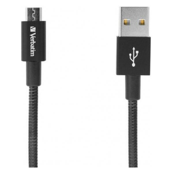 Кабель Verbatim USB-Micro USB 1 м Black (48863) - фото 2