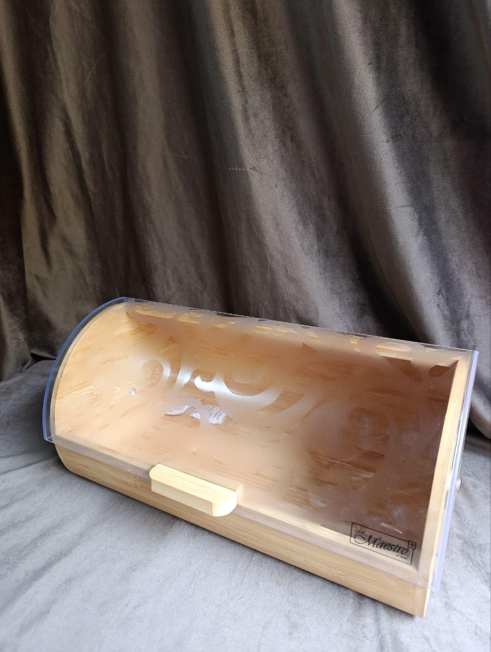 Хлібниця Maestro MR-1674S дерево 36,5х22х16,5 см Бежевий (MR-1674S)