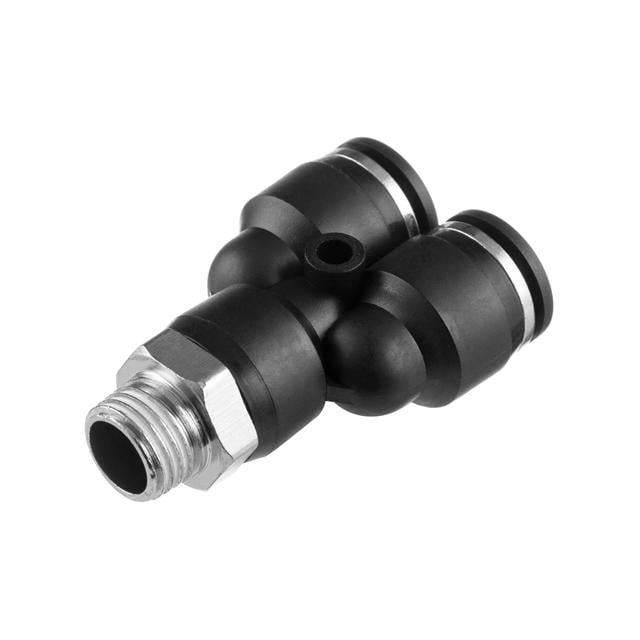 Соединение цанговое Y-образное Intertool для полиуретановых шлангов 10х10 мм 1/4" наружная резьба (PT-2378)