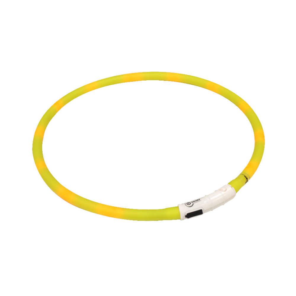 Ошейник светодиодный Croci 40 см с USB для зарядки Желтый