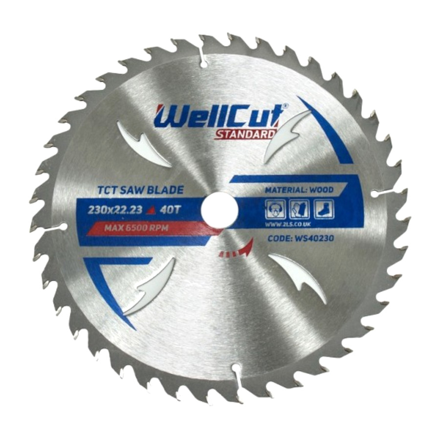 Диск пильный WellCut Standard для дерева 230x22,23 40Т (00000006088) - фото 1