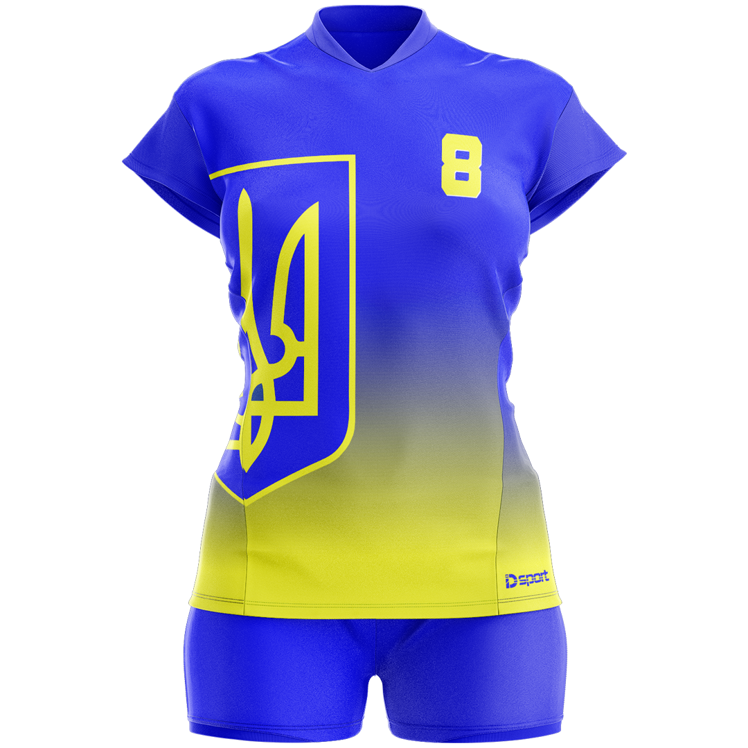 Волейбольна форма жіноча IDSport М Синій/Жовтий (143914021)