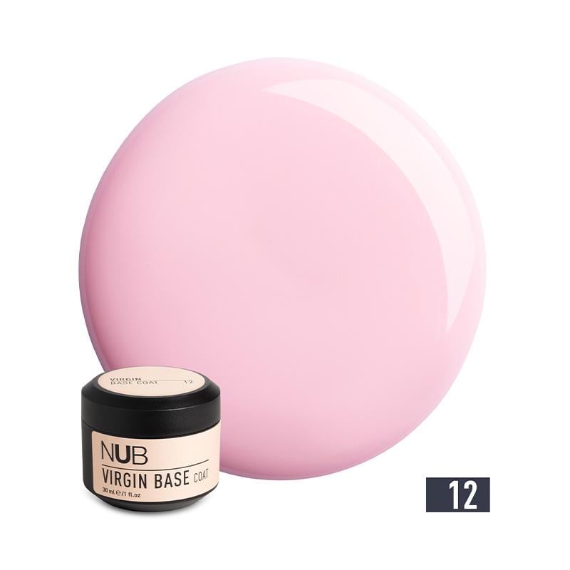 База камуфлююча каучукова для гель-лаку NUB Virgin Base Coat 30 мл 12 Світло-рожевий (90040851)