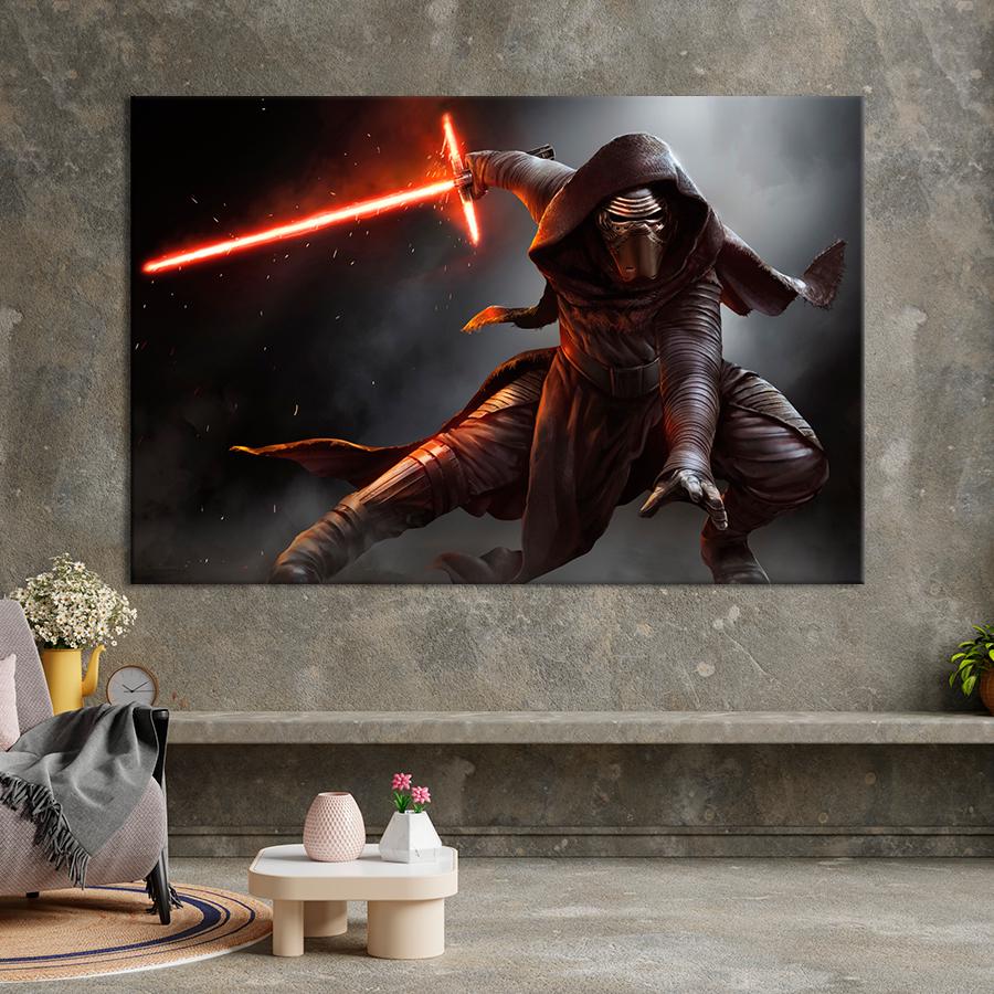 Настенний декор Кайло Рен из Звёздных войн 80x54 см (A98-1)