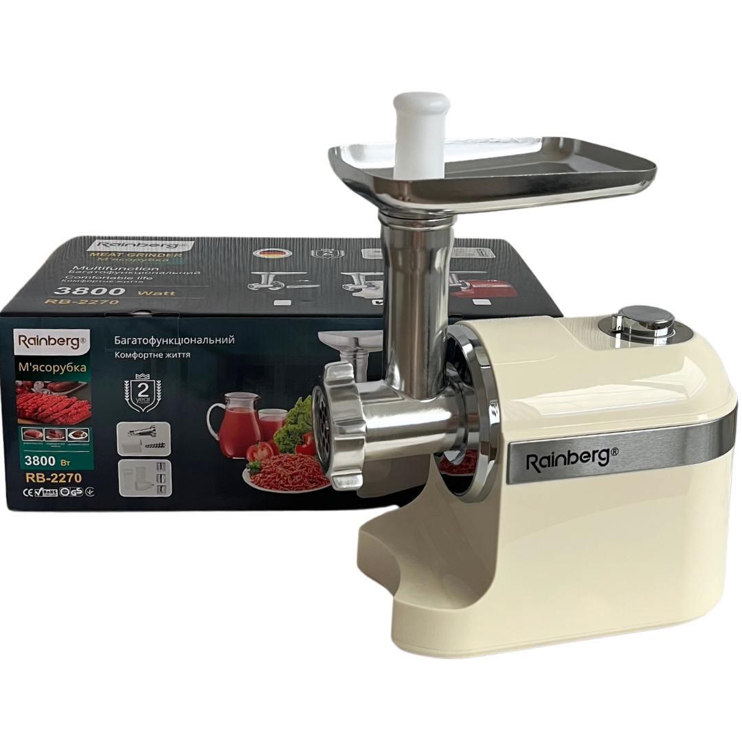 М'ясорубка електрична для томатного соку Rainberg RB-2270 3800W (2589133873) - фото 2