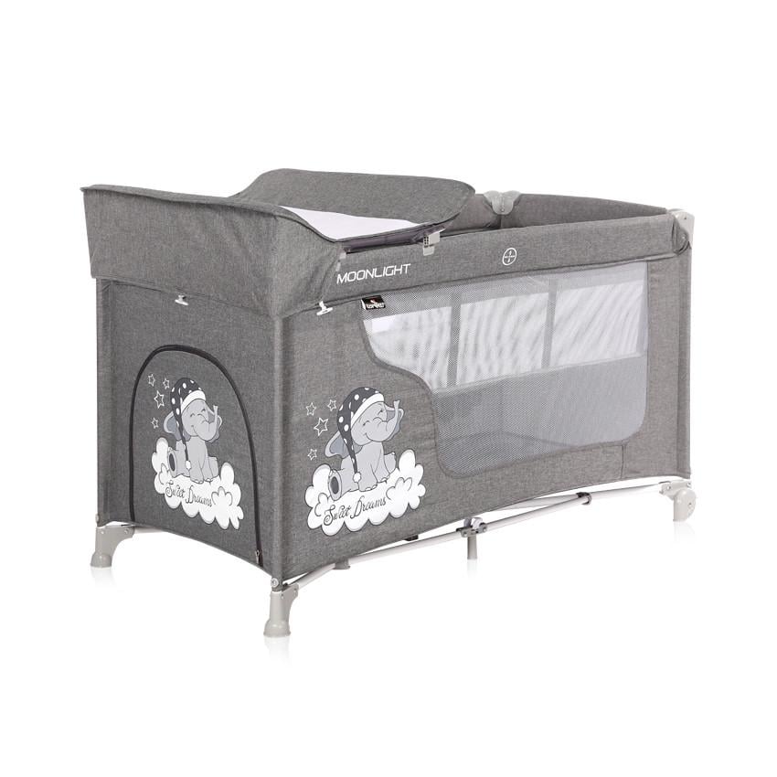 Ліжко-манеж Lorelli Moonlight 2 Layers Сірий (10080412068) - фото 2 Ліжко-манеж Lorelli Moonlight 2 Layers Сірий (10080412068) - фото 2