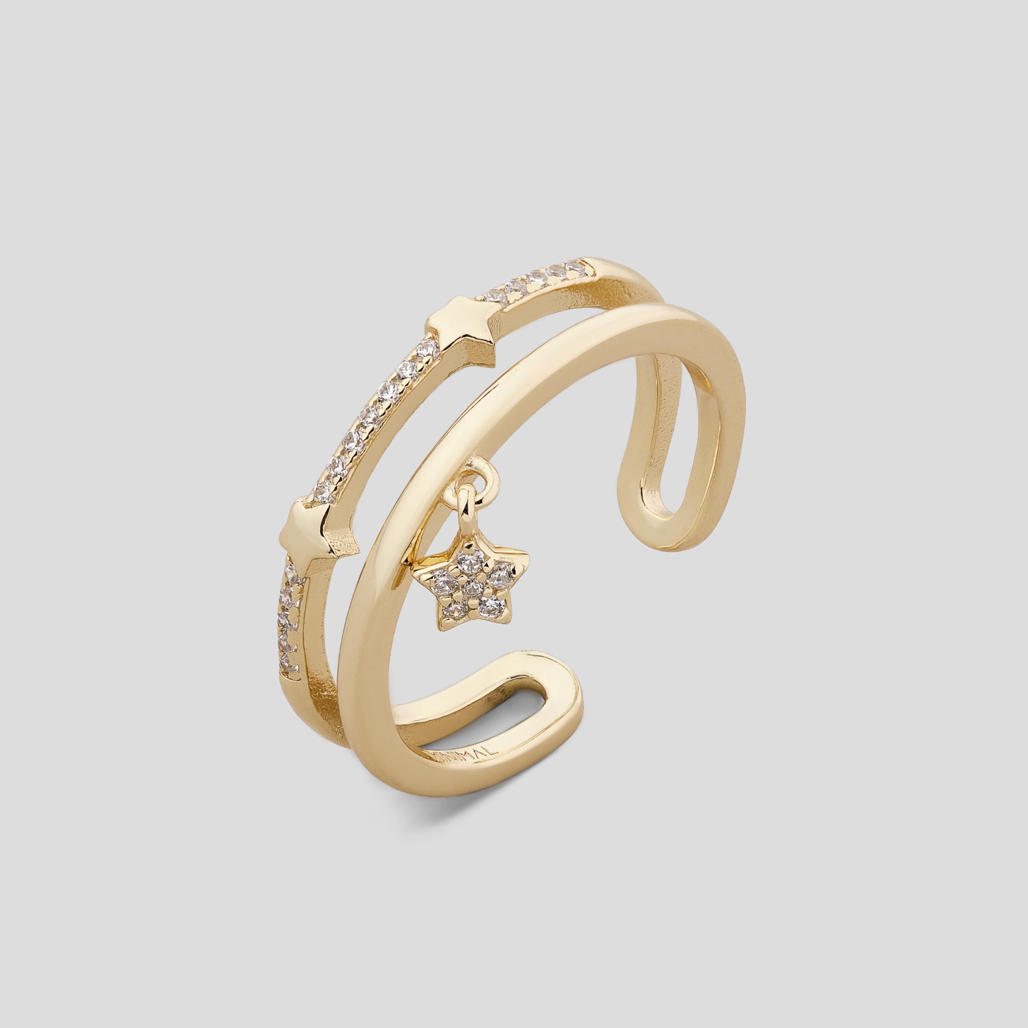 Серебряное кольцо Minimal Солнечные воды (17732)