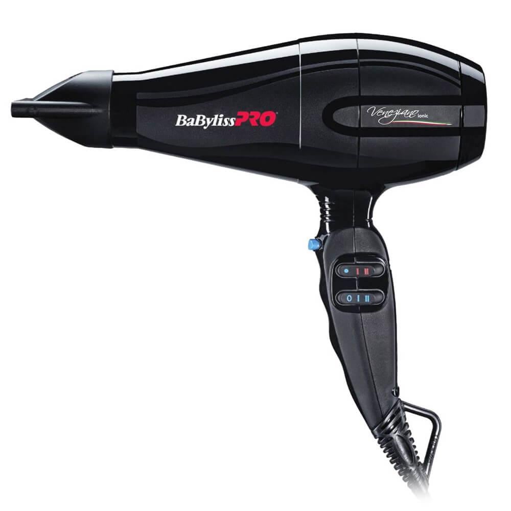 Фен BaByliss PRO Veneziano с ионизацией 2200 Вт 3 температурные режимы/2 насадки Черный (28012)