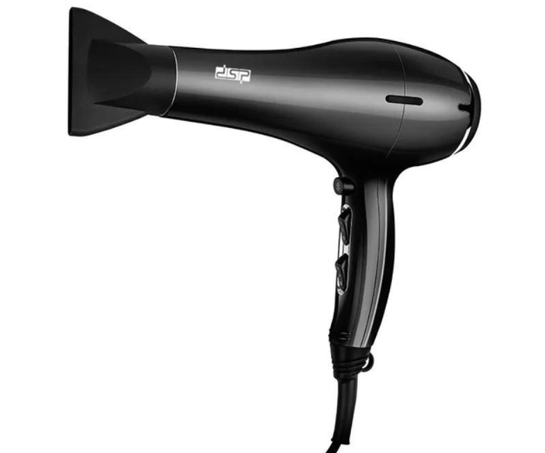 Фен для волосся DSP 30075 з дифузором та концентратором 3 температурних режими Чорний (13943367) - фото 4 Фен для волосся DSP 30075 з дифузором та концентратором 3 температурних режими Чорний (13943367) - фото 4