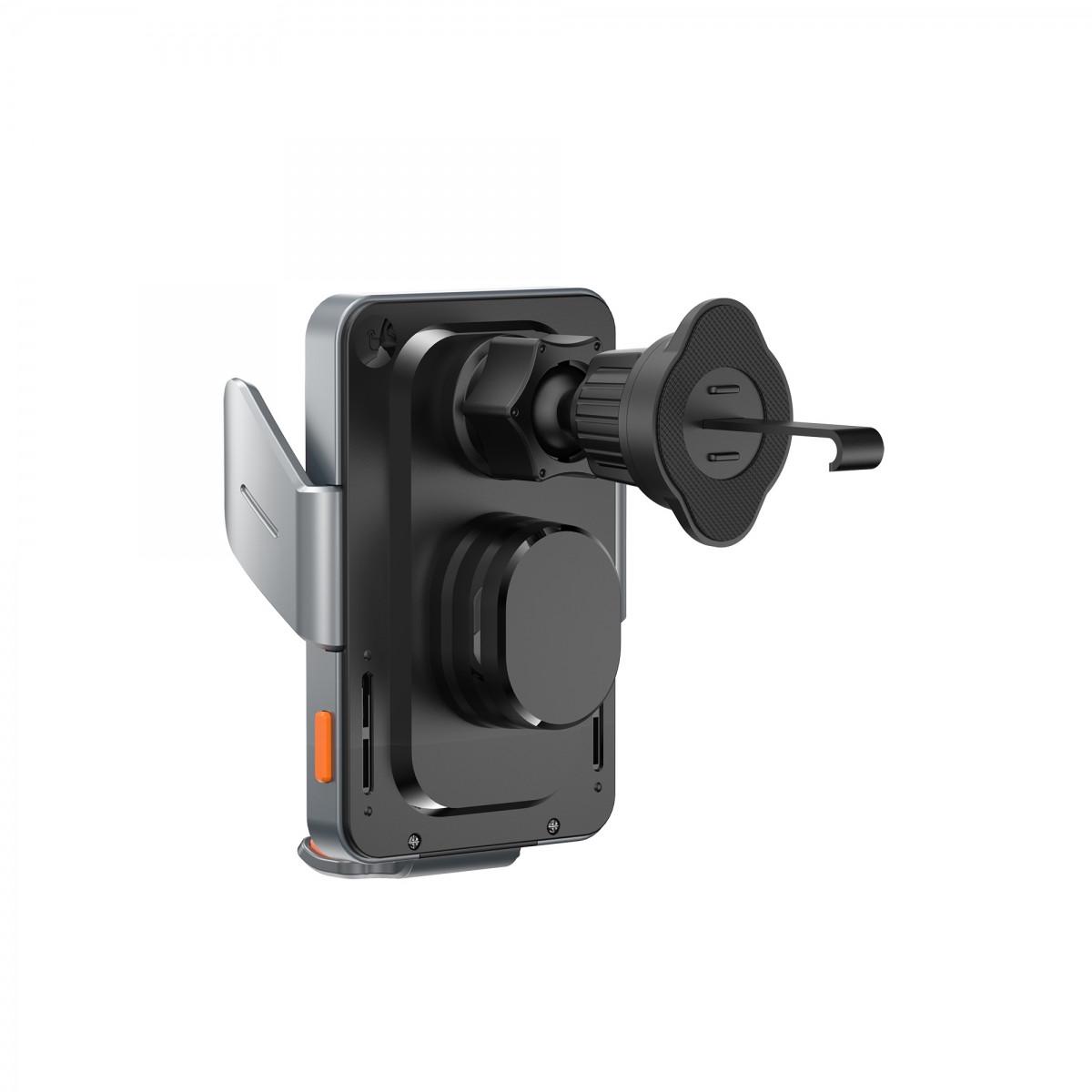 Автодержатель с беспроводной зарядкой Havit W3033 15W Black/Silver - фото 5