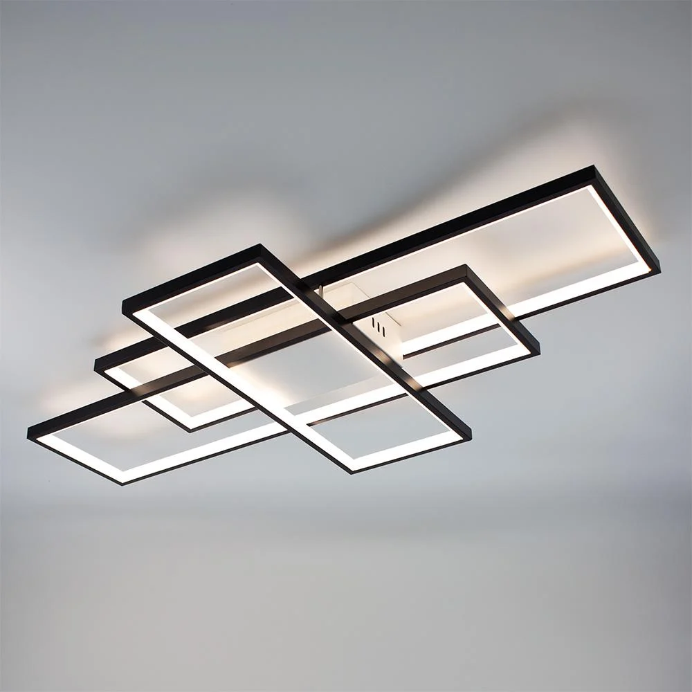 Люстра светодиодная ESLLSE SVEN 3S с пультом 125 Вт 1100x600x80 мм Черно-белый (10554) Люстра светодиодная ESLLSE SVEN 3S с пультом 125 Вт 1100x600x80 мм Черно-белый (10554)