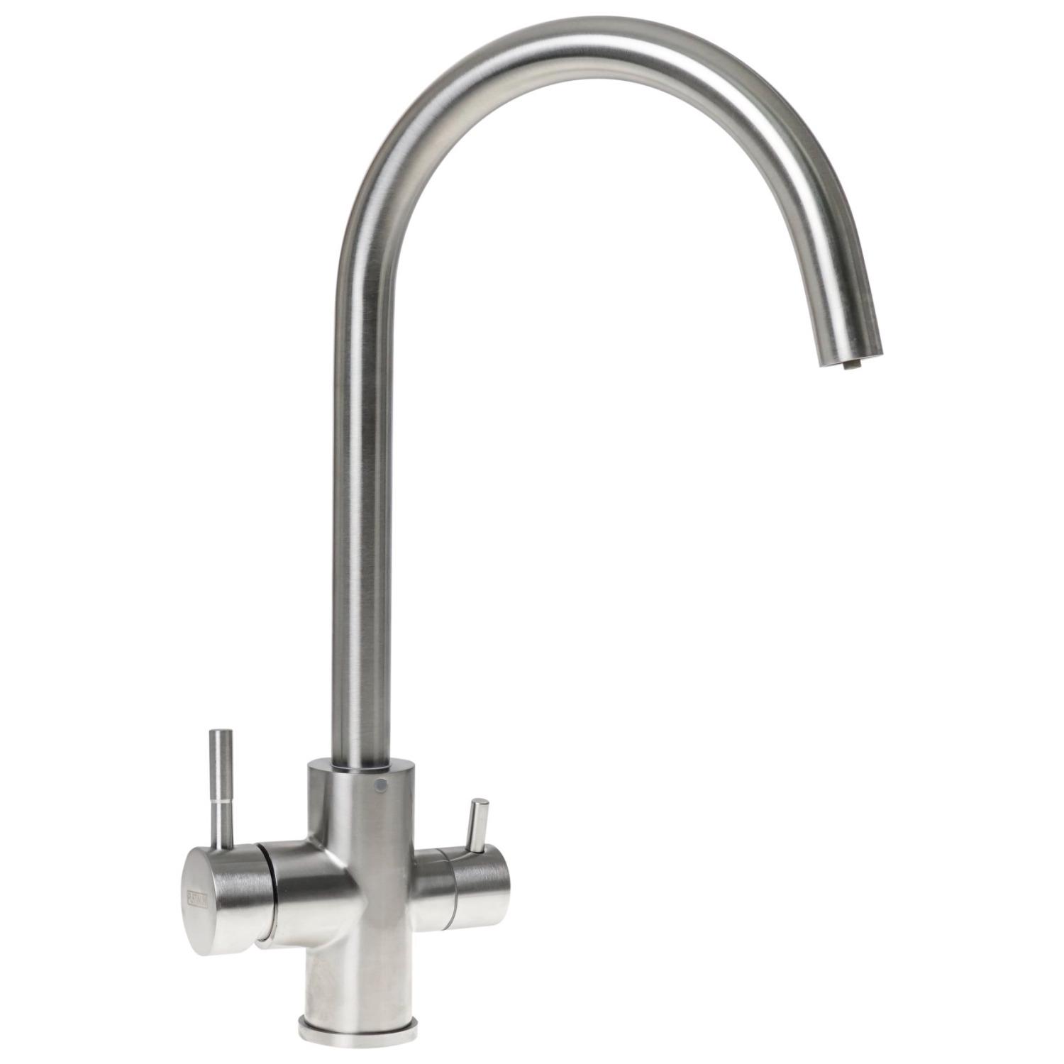 Смеситель для кухни Platinum 9A NESP (8204) PLS-A35270 на две воды Сатин (176055)