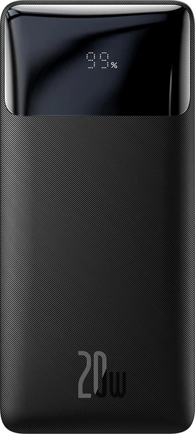 Павербанк Baseus Bipow Digital Display 30000 mAh 20W 3A с поддержкой быстрой зарядки 3A 2USB/1Type-C QC Black - фото 2