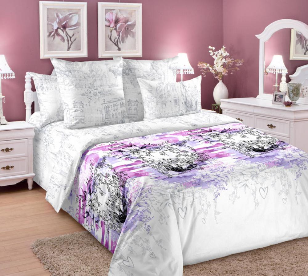 Комплект постельного белья Комфорт текстиль Перкаль Прогулка по Венеции 180x215 см Двуспальный 40x60 см ( КТ_pvu_3563_2_40x60 )