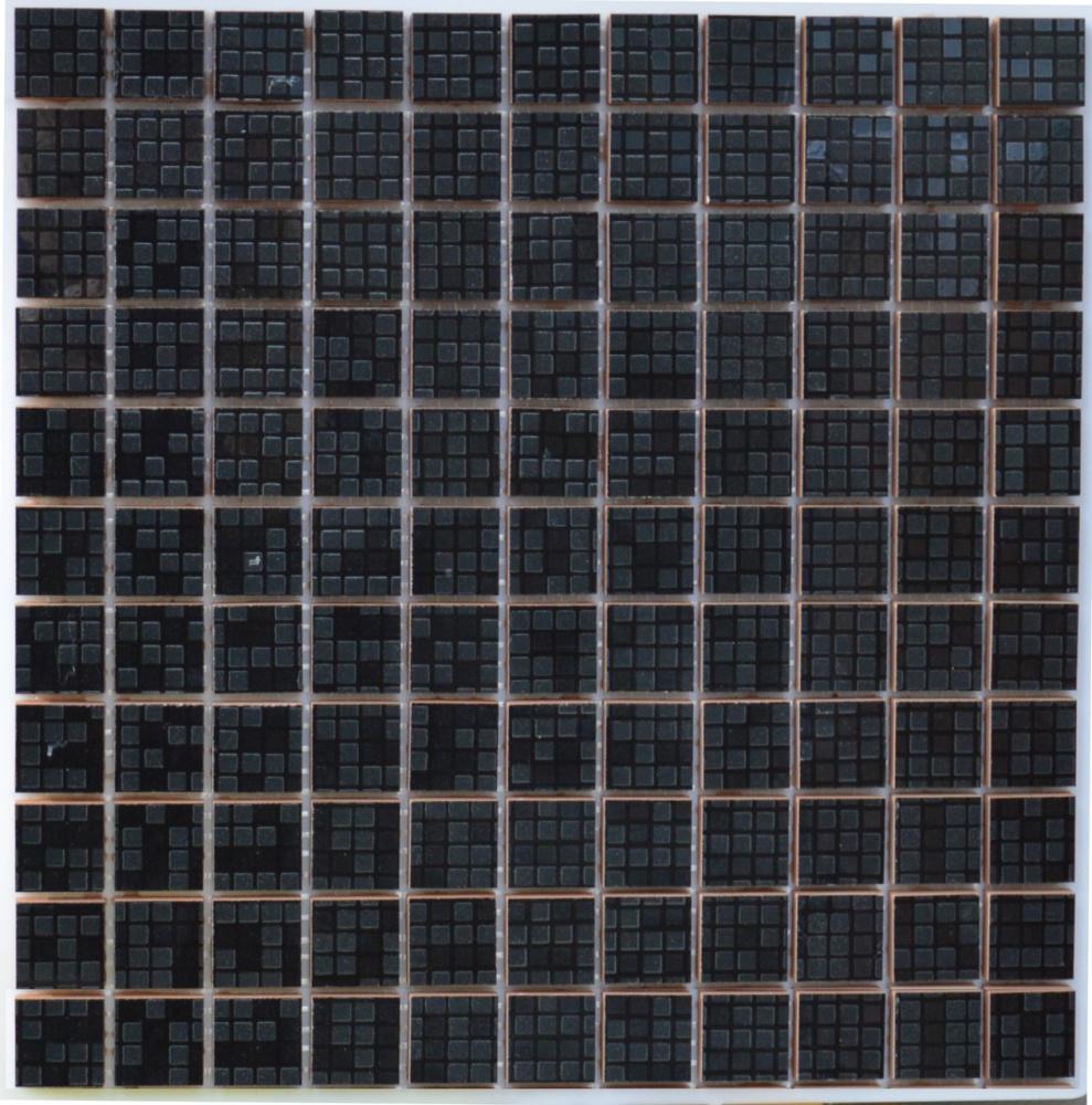 Мозаика декоративная Kotto Ceramica СМ 3039 С 300x300x8 мм/25x25 мм Pixel Black
