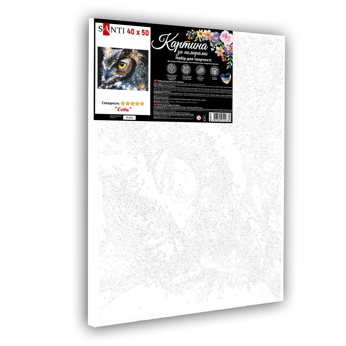 Картина по номерам Santi Сова 40x50 см (Top-954278) - фото 2