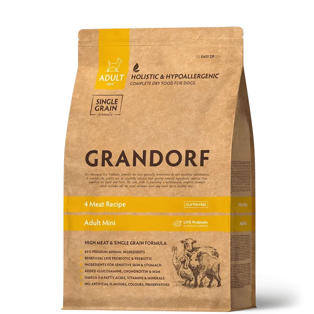 Корм для собак сухой Grandorf 4 Meat Mini Breeds 3 кг
