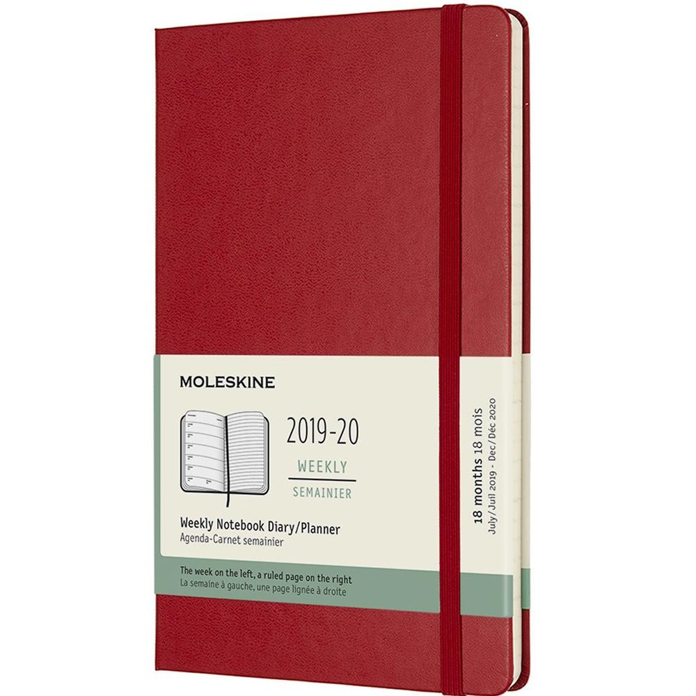 Тижневик Moleskine 2019-2020 середній Червоний (DHF218WN3Y20)