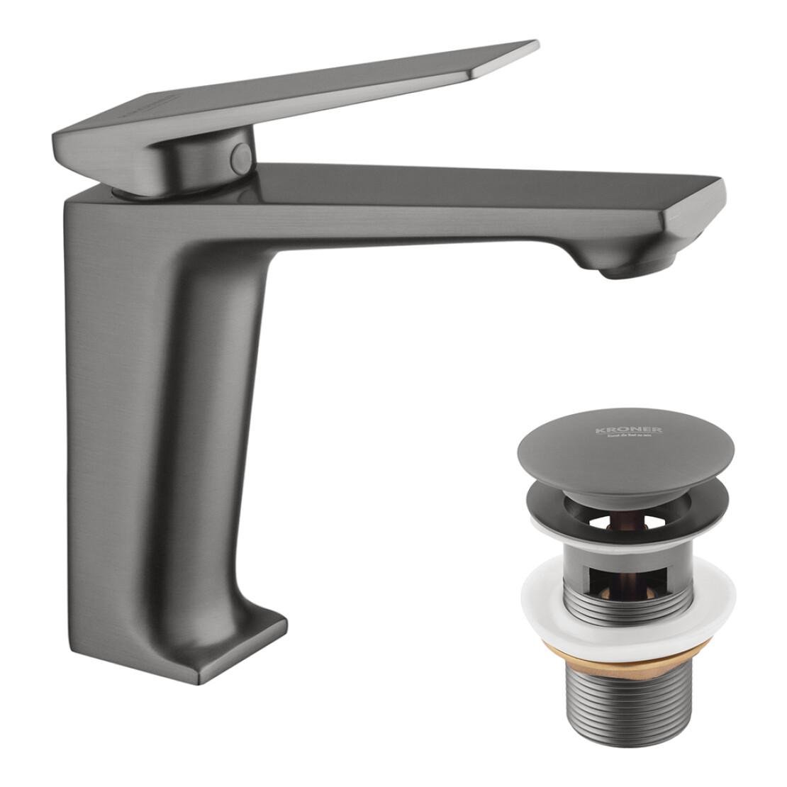 Смеситель для раковины Kroner KRP Ersel GRP0111BV с донным клапаном (CV035469)