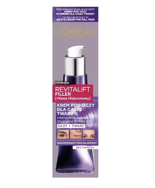 Крем для повік та обличчя L'Oreal Paris Revitalift Filler Eye Cream For Face 30 мл - фото 2