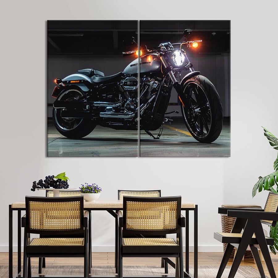 Картина Автомобиль Мощный мотоцикл Harley-Davidson Breakout 165x122 см (A1191-2)