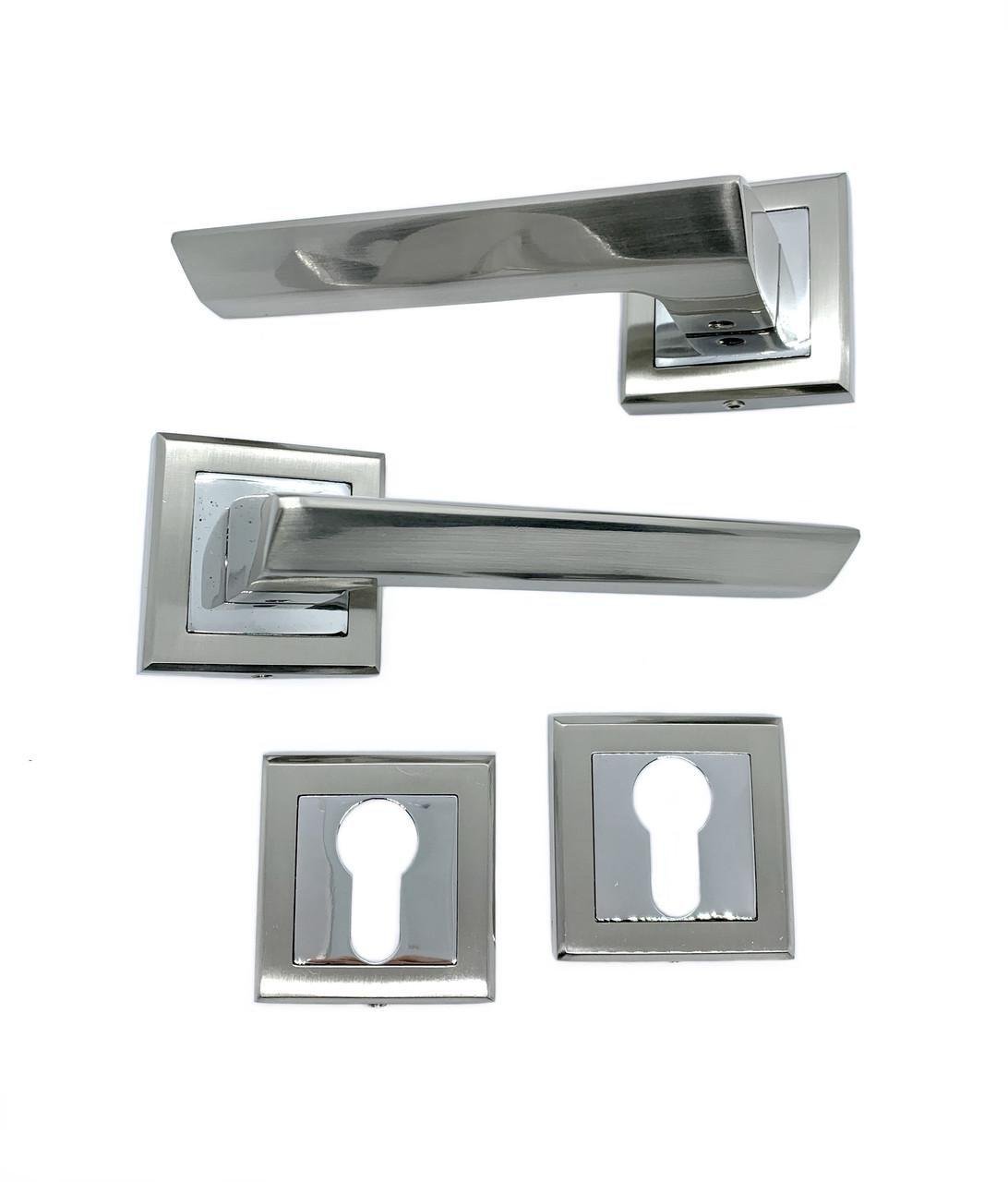 Врізний замок Vortex AS-11 SN/СР з ручками під ключ