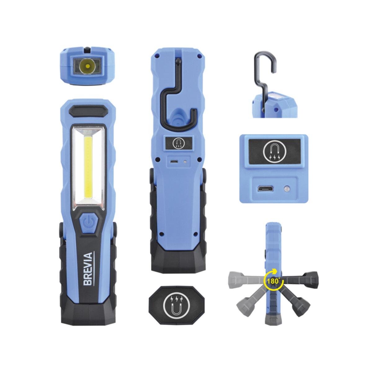 Ліхтар інспекційний Brevia світлодіодний 8SMD+1W LED 300lm 2000 mAh Micro-USB (18298318) - фото 4 Ліхтар інспекційний Brevia світлодіодний 8SMD+1W LED 300lm 2000 mAh Micro-USB (18298318) - фото 4