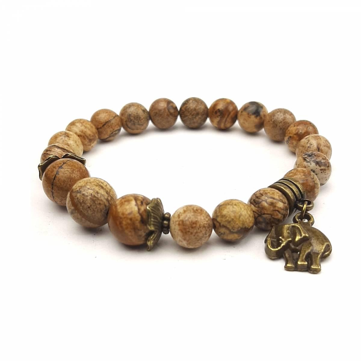 Браслет DARSANA Саванна из натурального камня яшма пейзажная (DRSU001007)