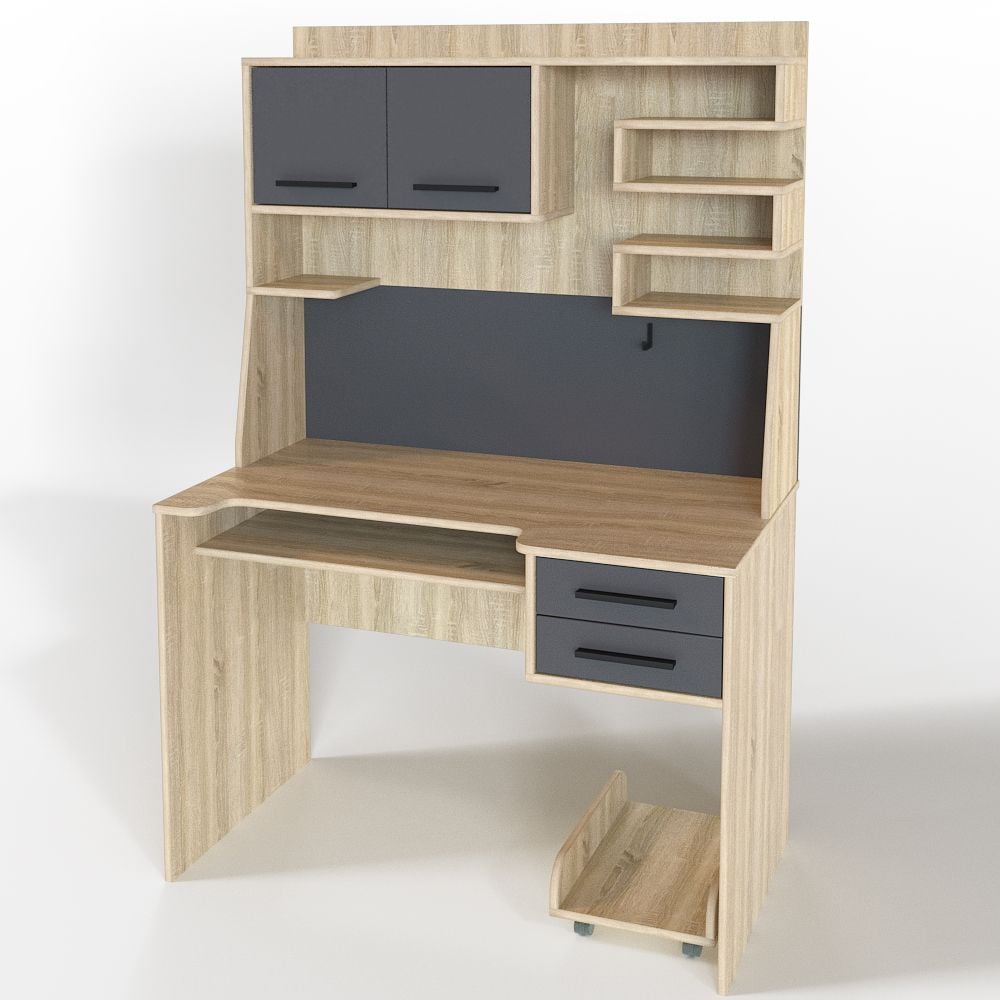 Комп'ютерний стіл Тиса Мебель Тиса Стиль-6 Сонома/Графітовий (636a25f6da979b2b7e4cf221) Комп'ютерний стіл Тиса Мебель Тиса Стиль-6 Сонома/Графітовий (636a25f6da979b2b7e4cf221)