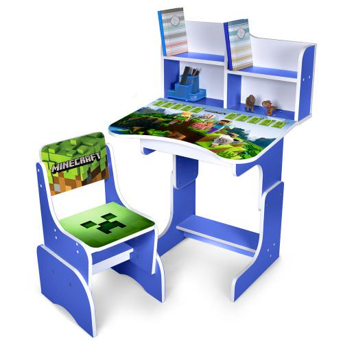 Парта со стульчиком N 2071-13-4 Minecraft таблица умножения - фото 1 Парта со стульчиком N 2071-13-4 Minecraft таблица умножения - фото 1