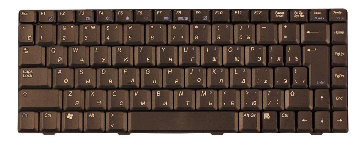 Клавиатура для ноутбука Asus W5/W6/W7 Black