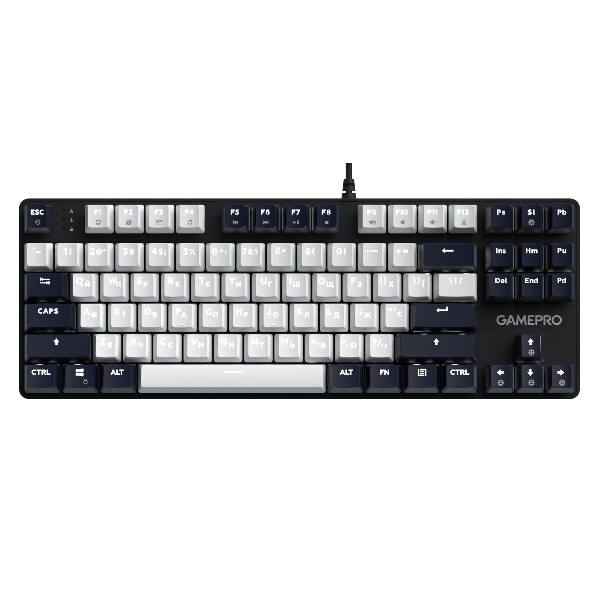 Клавиатура механическая игровая GamePro Genesis Metallic MK110B 87 клавиш USB Outemu Red Black (34618453)