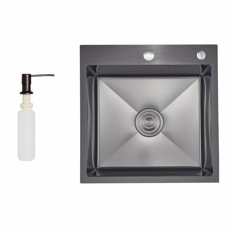 Мойка для кухни встроенная Lidz Handmade H5050HB Decor PVD Honeycomb 2,5/0,5 мм LDH5050BDECPVD48369 Black