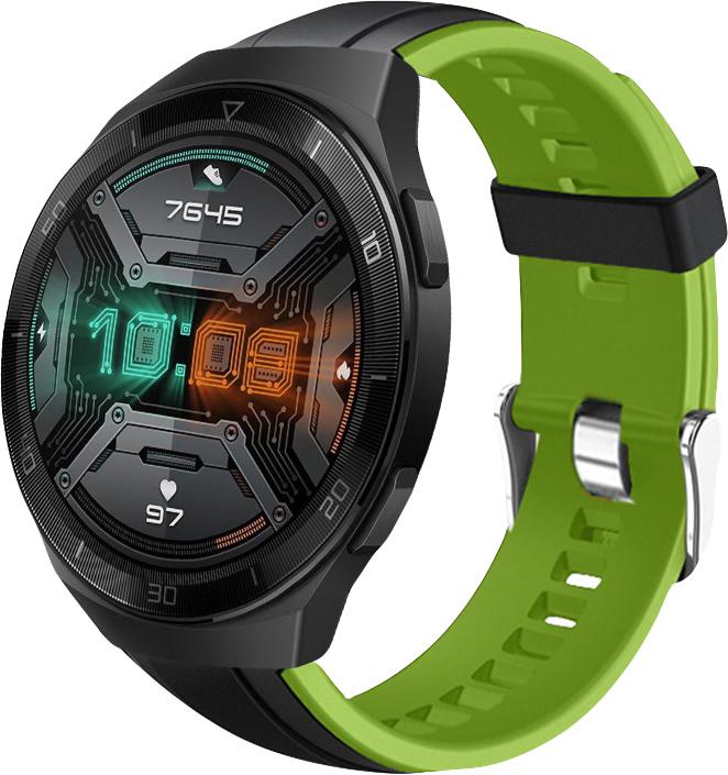 Ремешок Coholl для Huawei Watch GT2e 22 мм Black/Green (16272)
