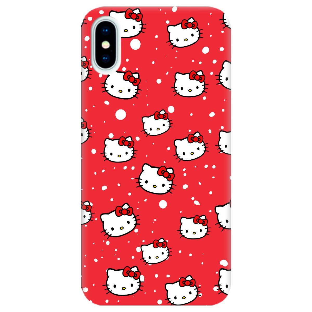 Силіконовий чохол Zorrov для Apple iPhone X - Hello Kitty (10270060259116316)