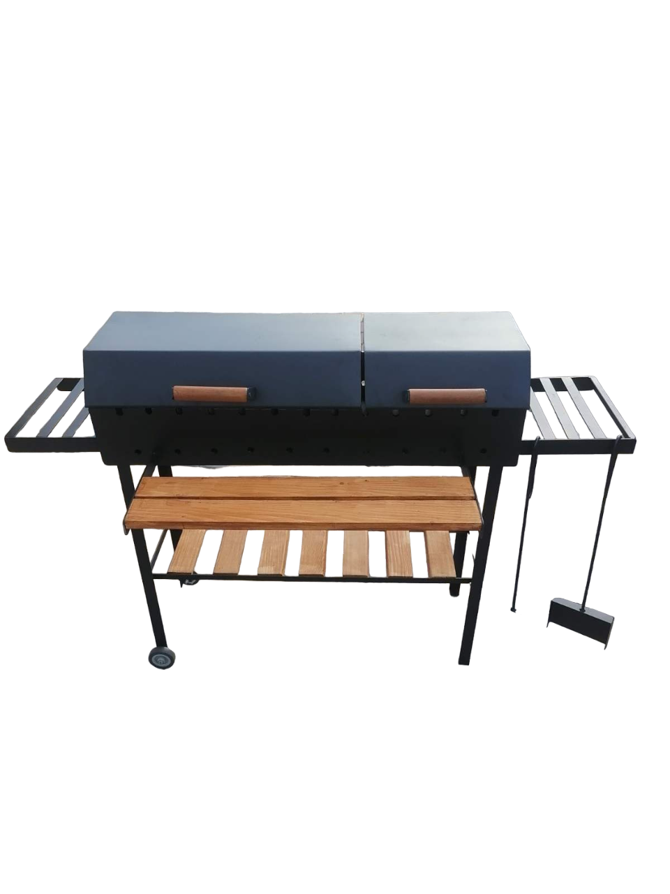 Мангал со съемной жаровней/крышкой и столиком 145х85х60 см 5 мм (14-3-119Т)