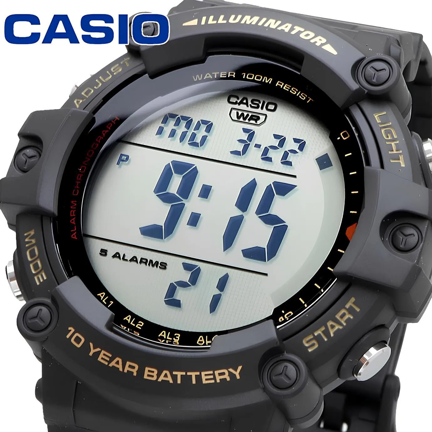 Часы водонепроницаемые мужские Casio AE-1500WHX-1A (1141-0205) - фото 5