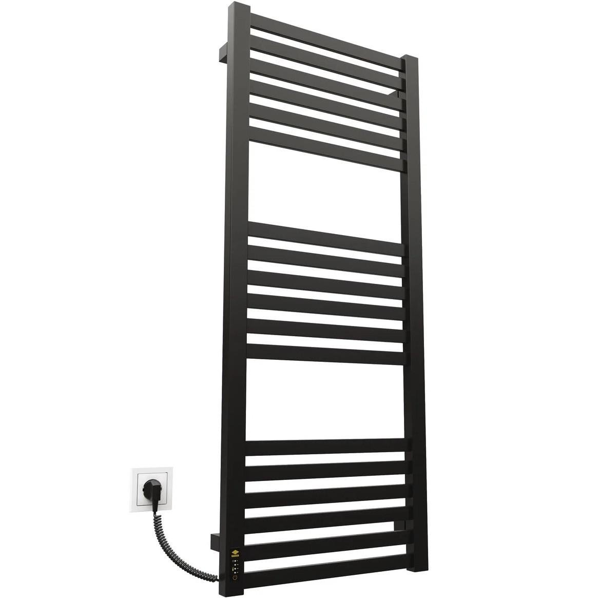 Полотенцесушитель электрический KOSSER Герда EL с таймером 1200х500 мм Черный
