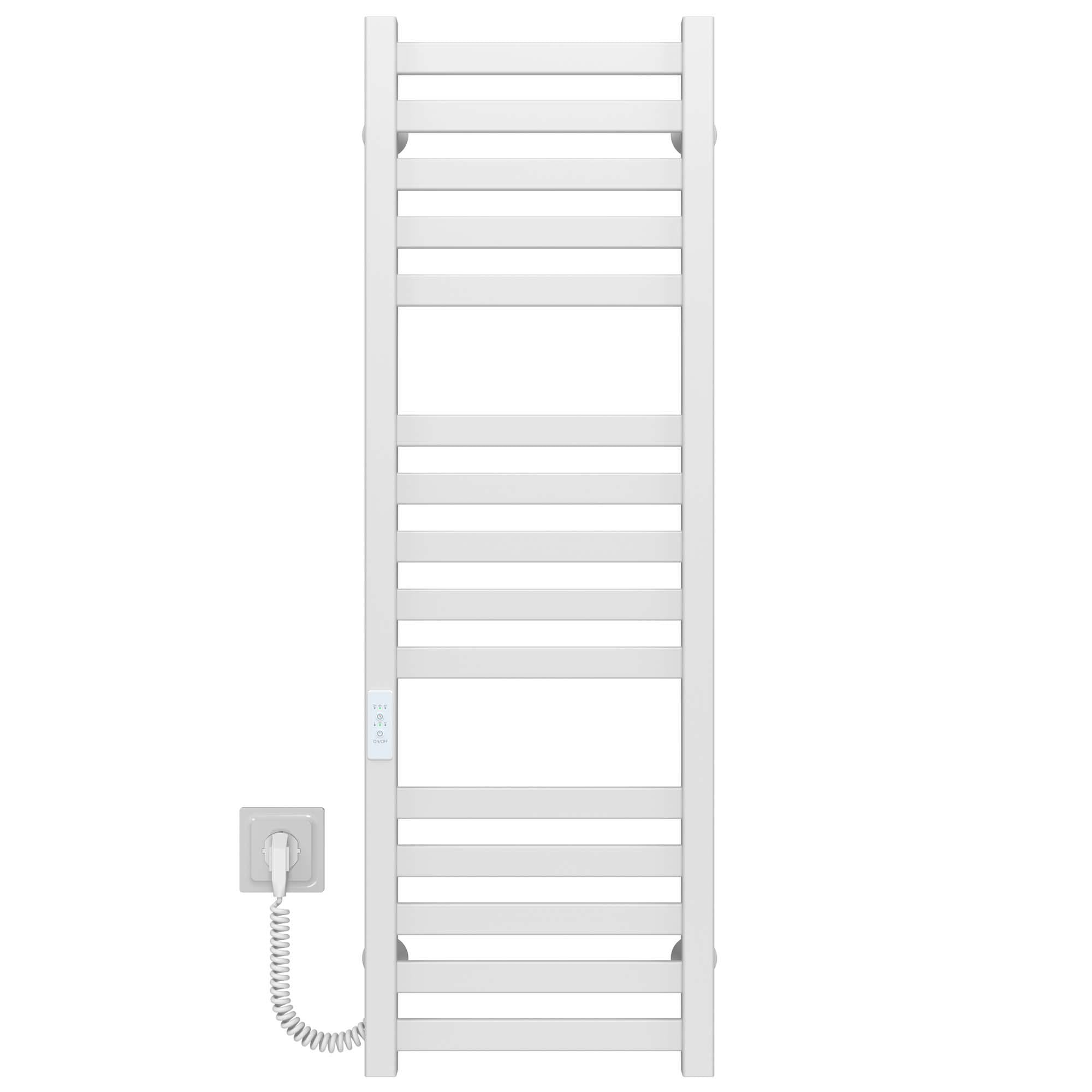 Полотенцесушитель электрический Deffi Magnus П15 WD04 левое подключение нержавеющая сталь 300х1000 мм Белый (A.MA.100.30.15.E.W.L.4)