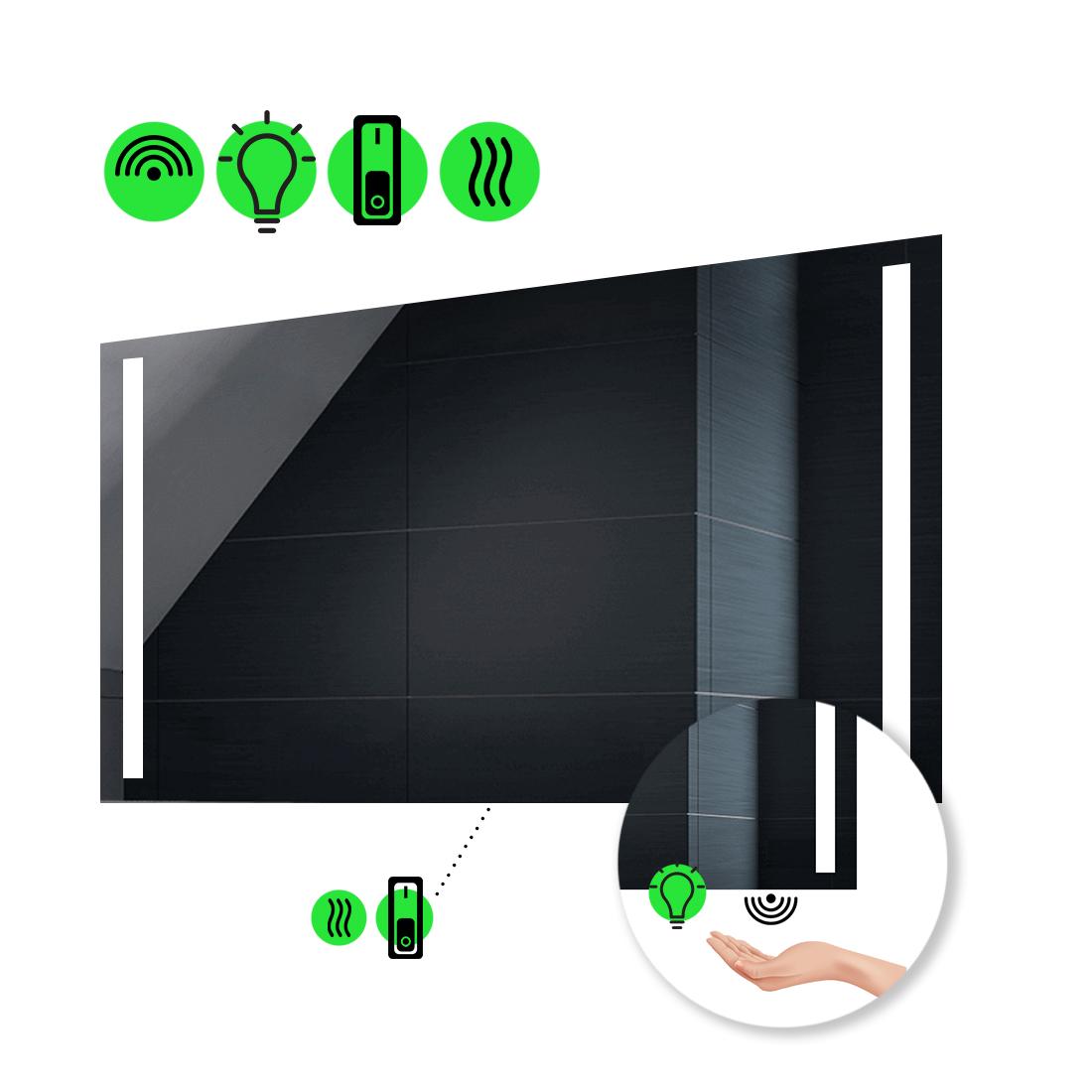 LED-зеркало 90x60 см с ИК включателем и подогревом с механическим управлением Adelita (Adelitag70)