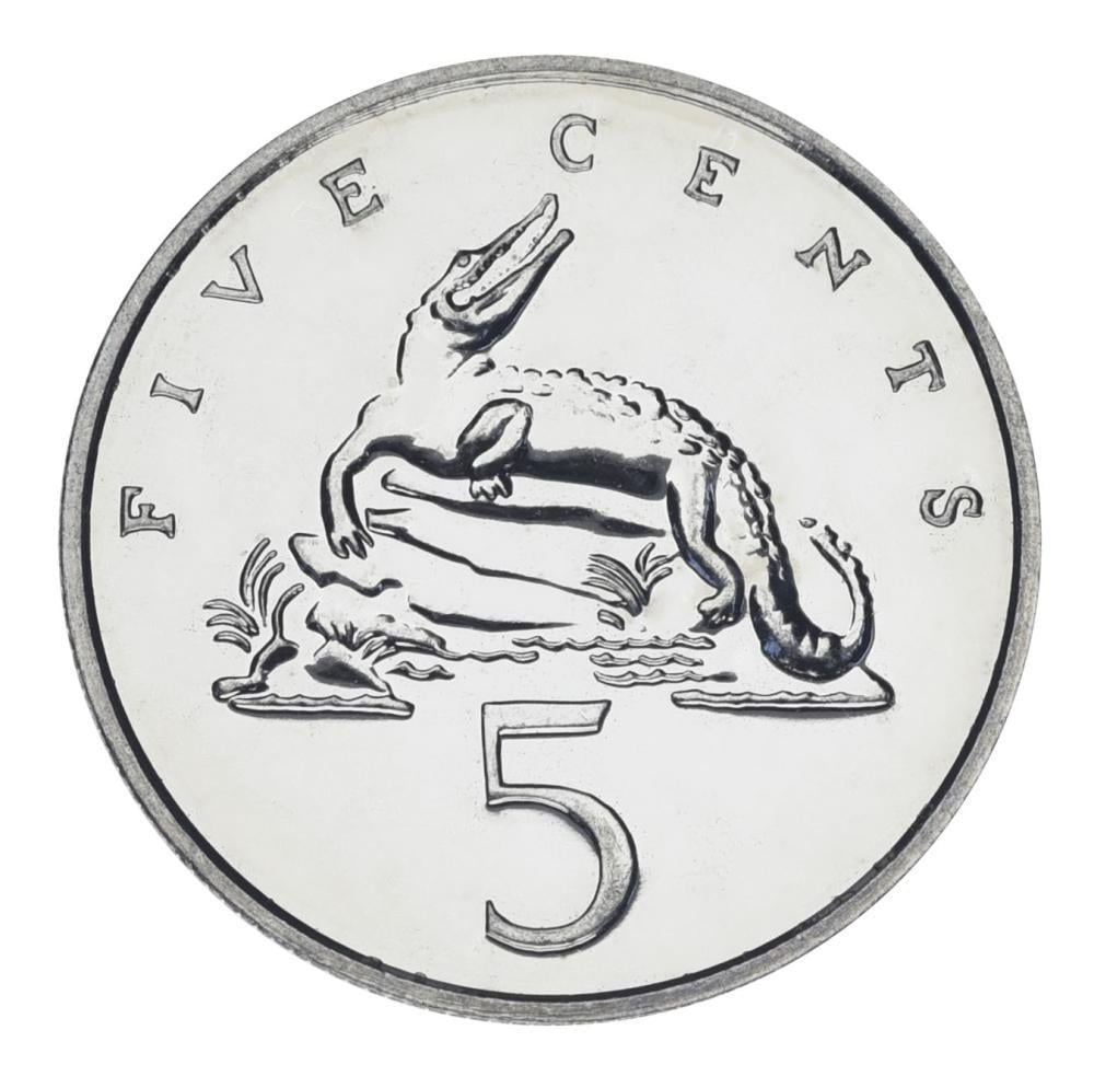 Коллекционная монета Ямайка 5 центов 1980 год UNC Крокодил (М21230)