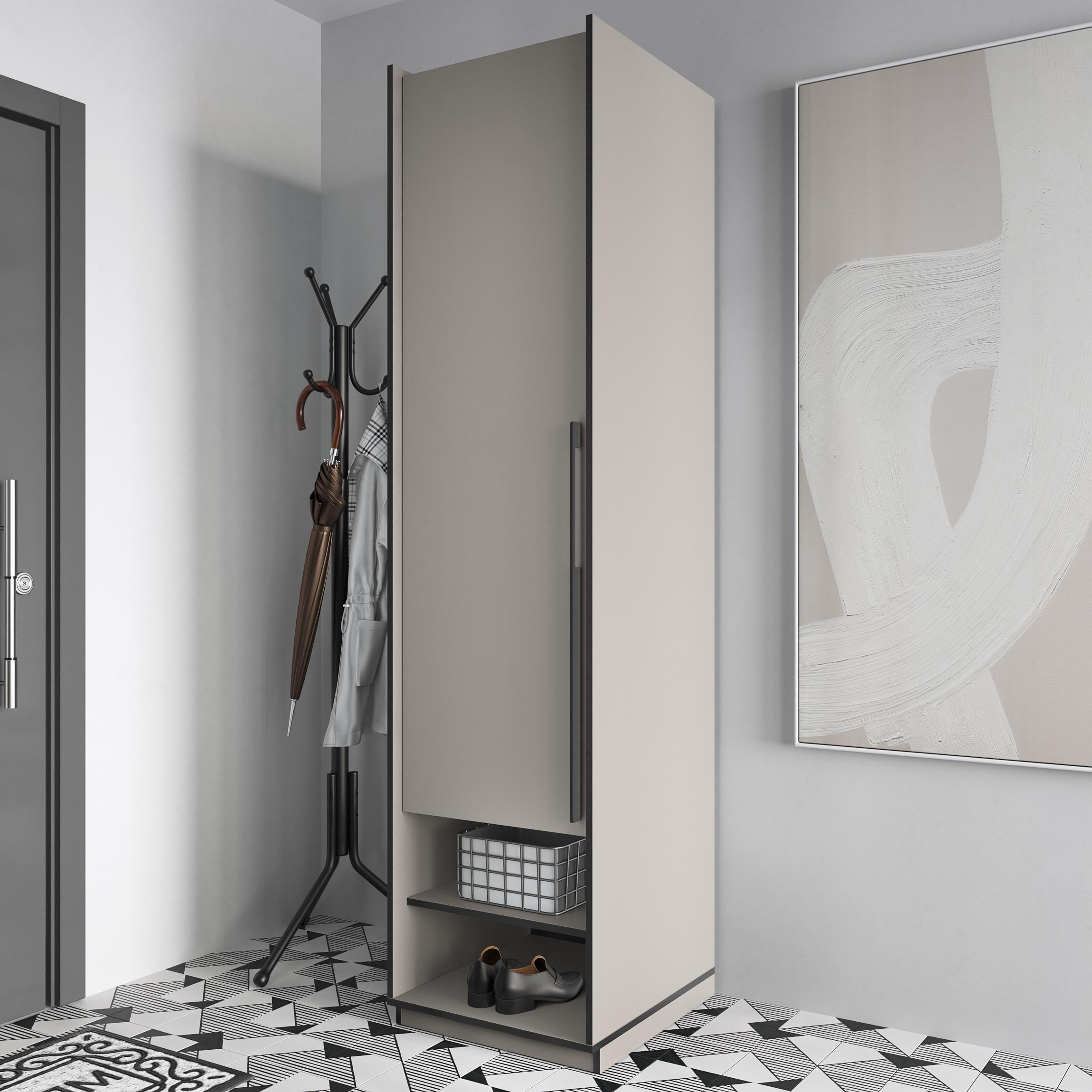 Шафа з полицями Moreli Ramo R-0001 518х2100х570 мм Кашемір (mo-R0001L-kashemir)