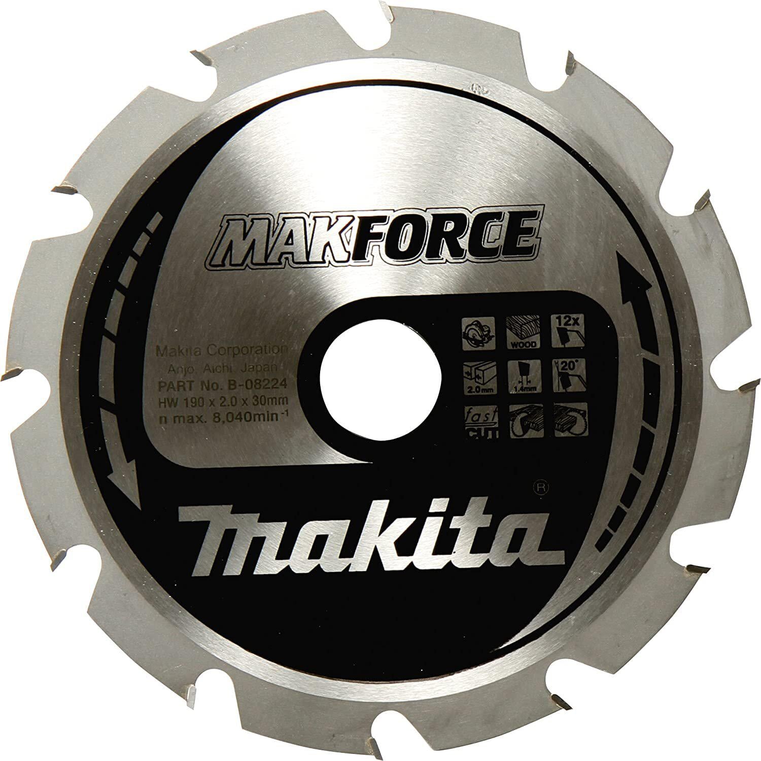 Диск пильный по дереву Makita Makforce 190х30/20/15,88 мм 12T