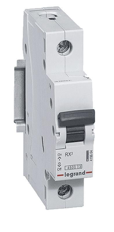Автоматический выключатель модульный Legrand RX3 63А 1п C 4,5 кА (419670)