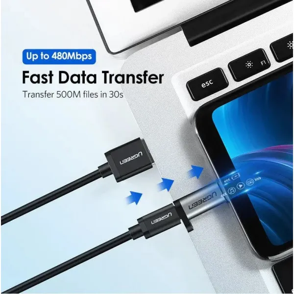 Адаптер UGREEN US282 USB Type-C to Micro USB Grey (50590) - фото 9