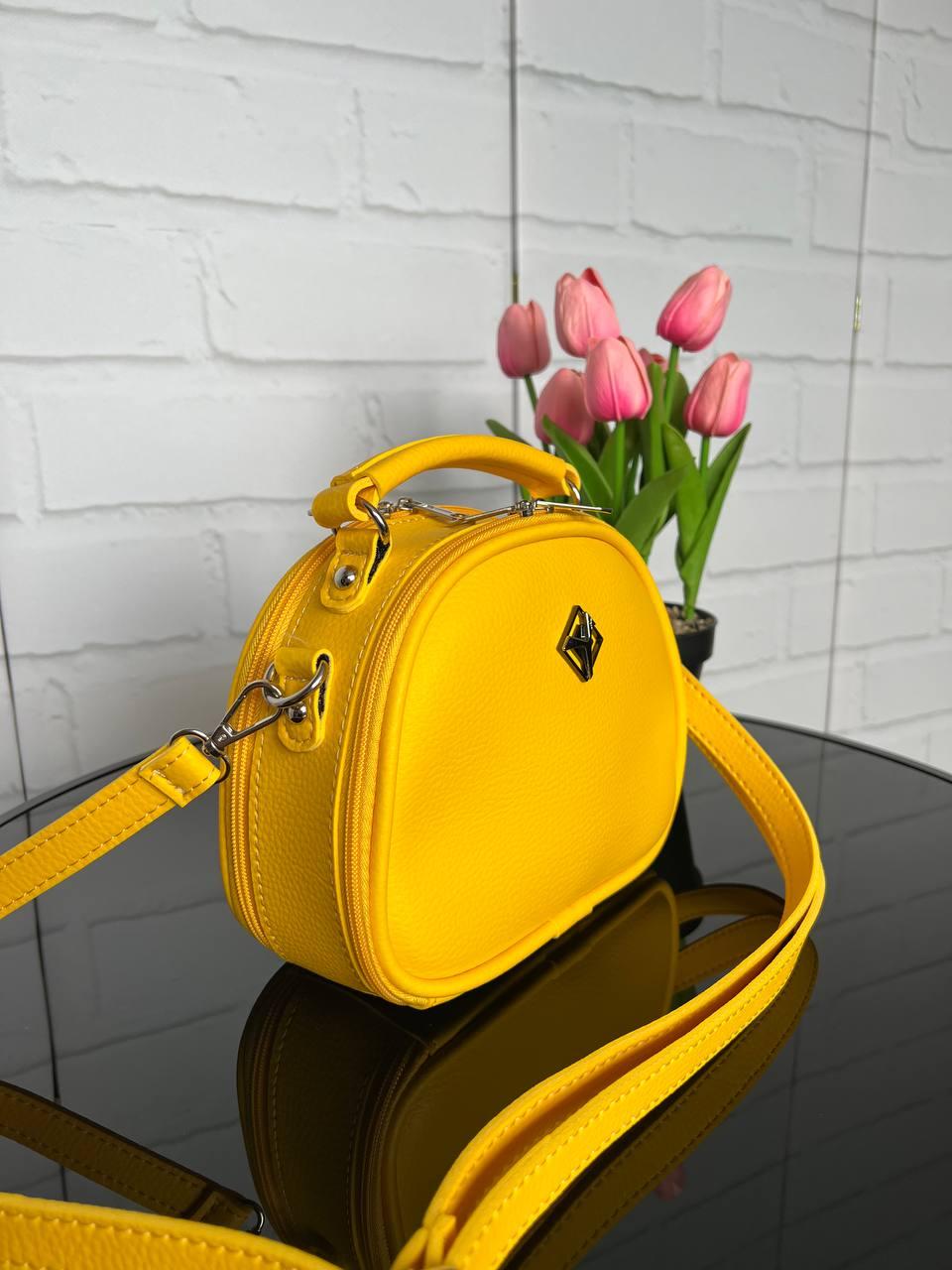 Сумка женская кросс-боди из экокожи 22х17х9 см Желтый (2682007784) - фото 3 Сумка женская кросс-боди из экокожи 22х17х9 см Желтый (2682007784) - фото 3