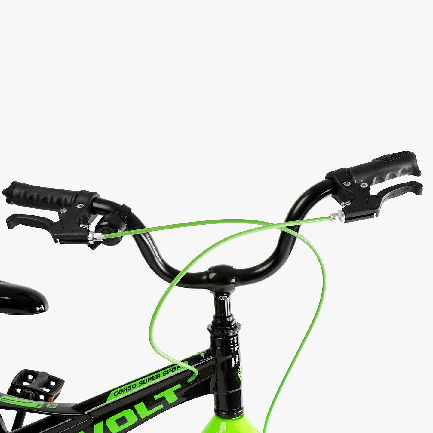 Велосипед двоколісний Corso Revolt 16" дитячий магнієвий Чорно-зелений - фото 5