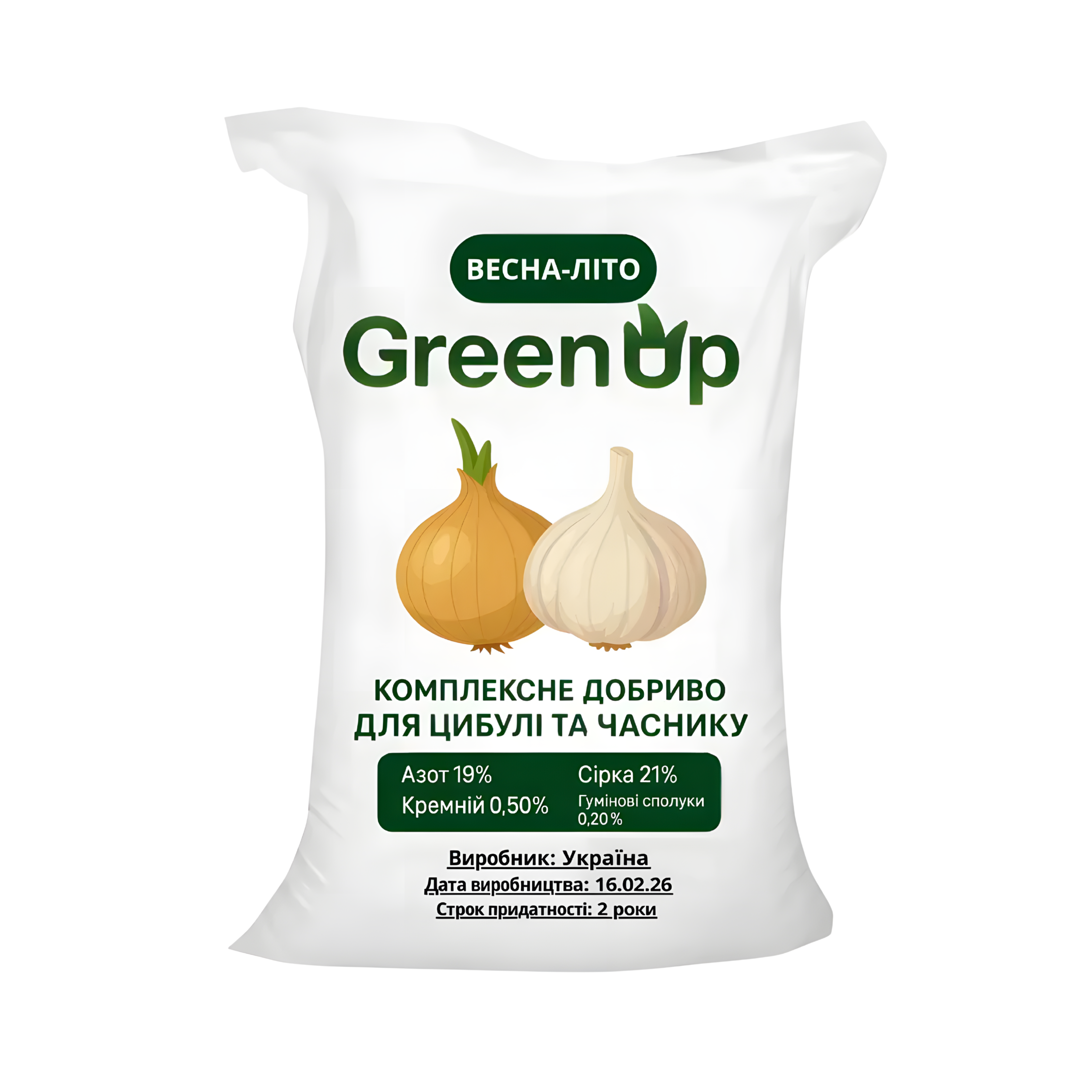 Удобрение для чеснока и лука Green Up весна/лето 6 кг (34767482)